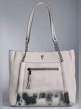 SV Simply Vera Signature Rockbridge Tote Grey Tie Dye Ombre